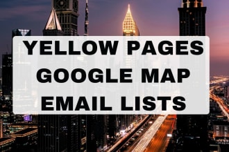 do scrape the yellow pages and google map email lists to get perfect data entry