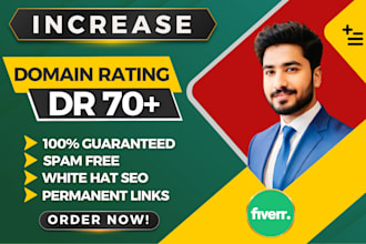 increase ahref domain rating DR 70 plus fast service