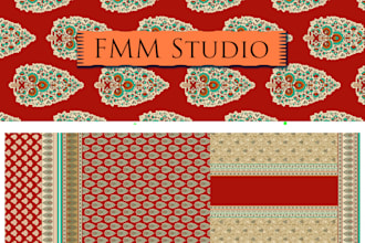 high quality seamless textile and wallpaper pattern design