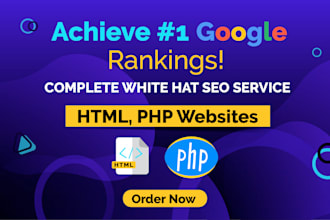 properly optimize on page and technical seo html php website for google ranking