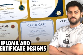 do custom certificate design diploma or award certificate
