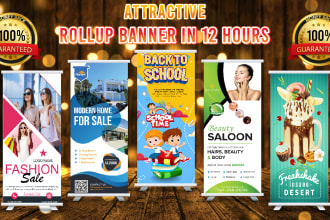 design creative roll up banner, retractable banner