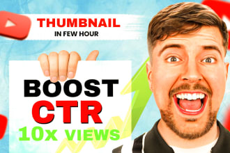 design attractive custom clickbait thumbnails for youtube