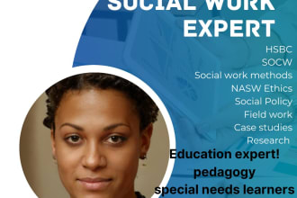 write papers in social work and education content