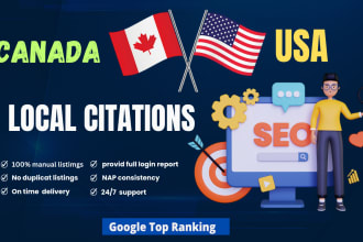 do top canada,USA local citations with nap consistency