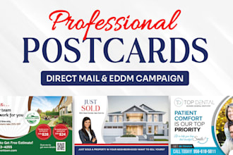 create awesome postcard design and eddm or direct mail postcard in 12 hours