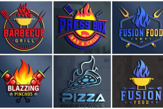 create premium restaurant, bakery, candy, bbq and other fast food logo