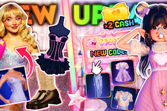 do custom rh, dress to impress thumbnails for your yt video