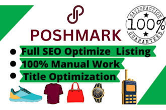 do poshmark product listing, closet listing, draft listing