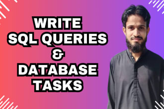 write sql queries for mysql database