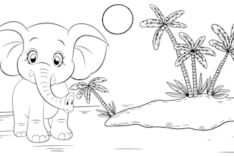 create children colouring book pages or full book