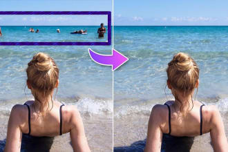 delete unwanted objects or persons from the image