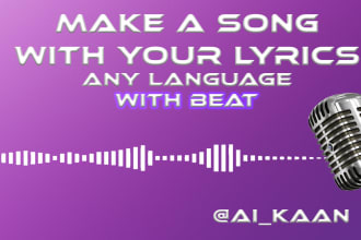 make rap, rock, pop song using your lyrics with ai