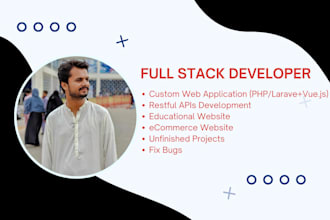 develop php laravel website and fix php laravel bugs