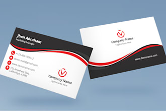 do simple eye catching modern and minimal business card design