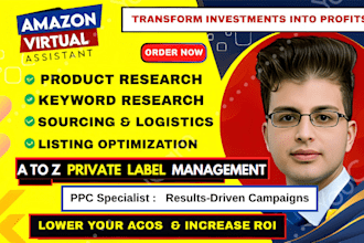 be your expert amazon fba virtual assistant, amazon store VA and PPC expert