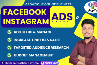 setup and manage shopify facebook ads and instagram ads