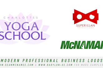 design a modern professional logo for your business tailored to your audience
