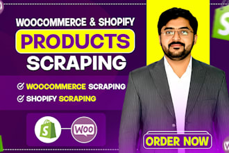 website scraping product scraping for shopify and woocommerce product upload