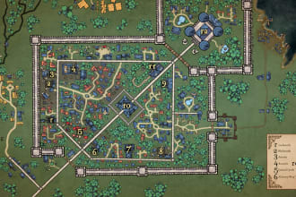 create a dnd fantasy city, town, dungeon, or battle map