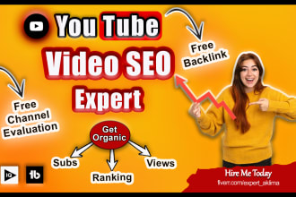 be your youtube channel growth manager and video SEO expert