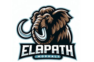 design outstanding mammoth elephant mascot logo design for your business