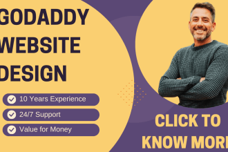 do godaddy website design or godaddy website redesign and landing page
