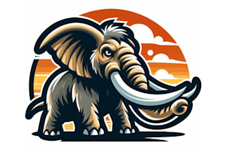 design different mammoth elephant mascot logo with unlimited revision