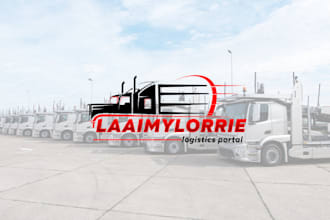 design logo about transport logistic dispatcher automotive towing truck