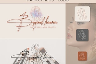 give quality logo about cosmetics, photography, beauty, feminine and makeup