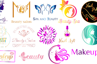 provide attractive salon, hair dresser, nail polisher, girls beauty logo