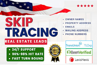 deliver high quality skip tracing service for real estate business