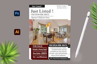 design professional real estate flyer ,brochure and banner