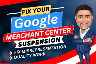 fix google merchant center suspension and misrepresentation issue,