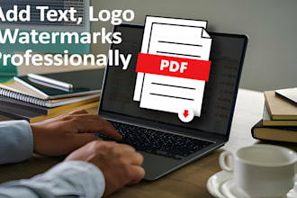 add photos images PDF text logo watermarks professionally