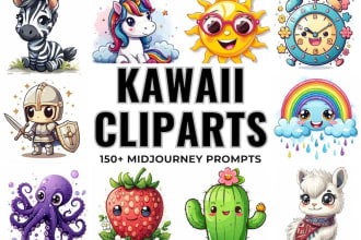 design adorable midjourney kawaii cartoon logo