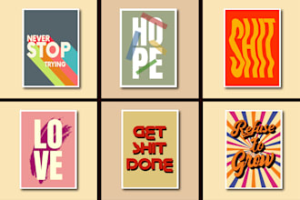 professional typography design posters flyers brochures menus