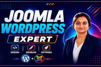 design and develop a wordpress or joomla website