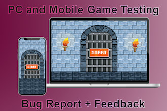test your game, provide a bug report with feedback and review it