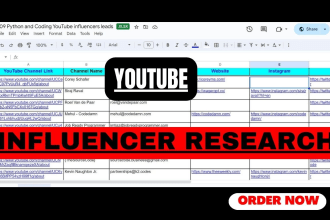find and collect the best youtube influencers email lists for outreach campaign