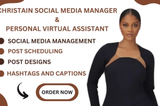 be your christian dedicated personal virtual assistant and social media manager