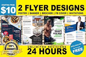 design professional flyer, brochure, banner, leaflet, poster, design in 24 hours