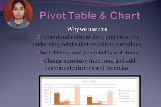 creat simple excel pivot table and chart with slicer
