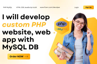 write a custom PHP website or web app with mysql database