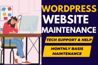 do wordpress website maintenance and wordpress help and wordpress support