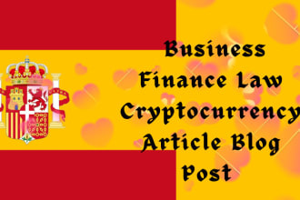 write business finance law cryptocurrency article blog post