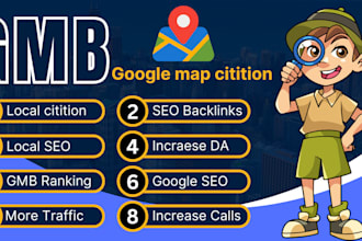 do 45,000 google map citations for gmb ranking and local SEO