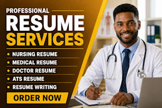 write a job winning medical and nursing resume, cover letter and linkedin