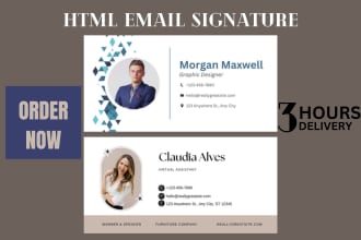 design clickable html email signature for gmail outlook