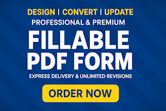 convert or design fillable PDF forms professionally